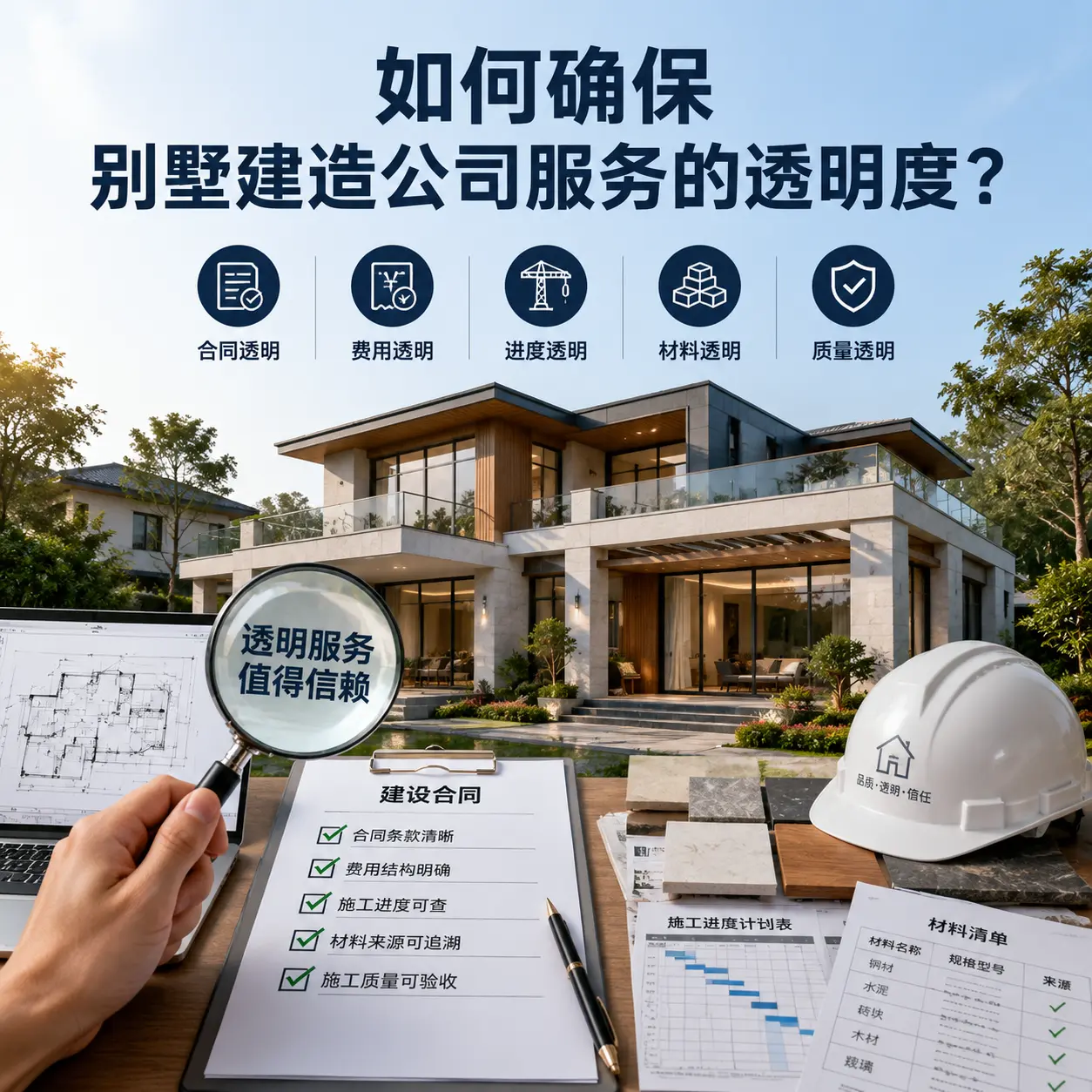 在 白云 如何确保别墅建造公司服务的透明度？