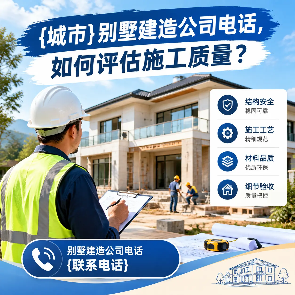 白云别墅建造公司电话，如何评估施工质量？