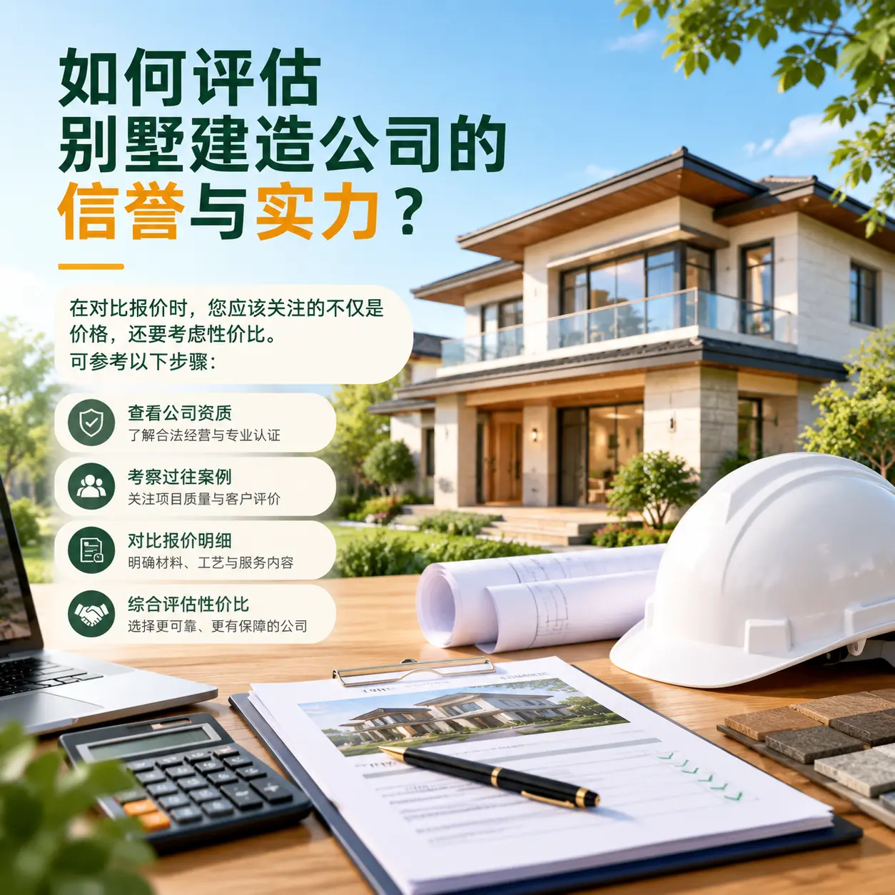如何评估 白云 别墅建造公司的信誉与实力？