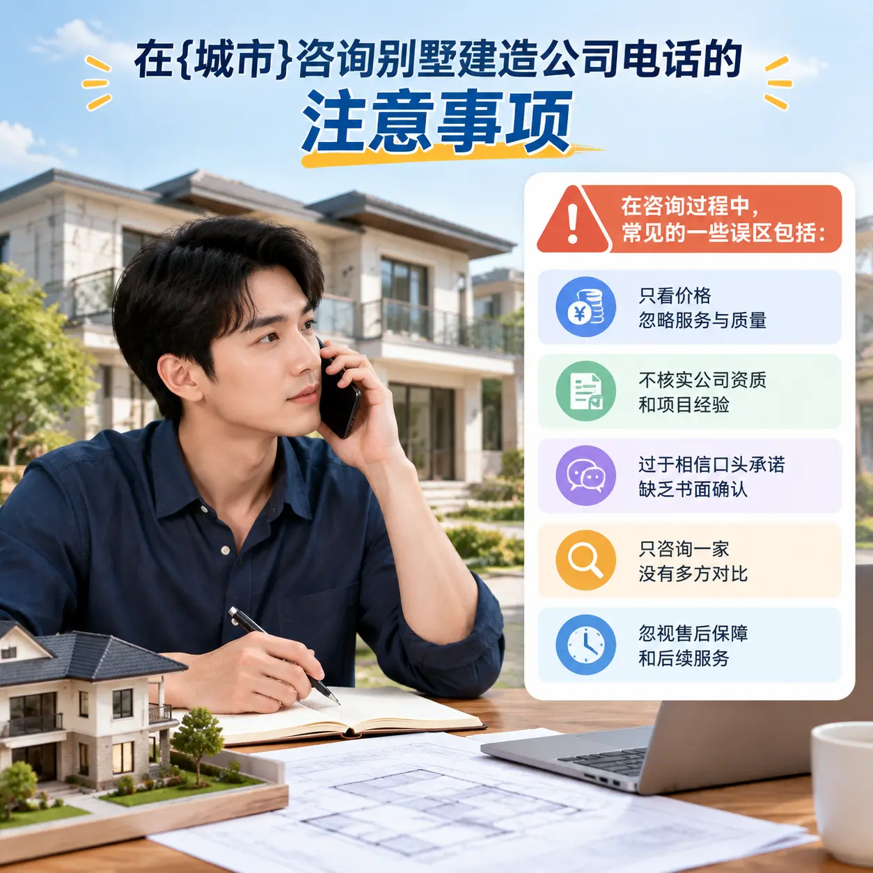 在白云咨询别墅建造公司电话的注意事项